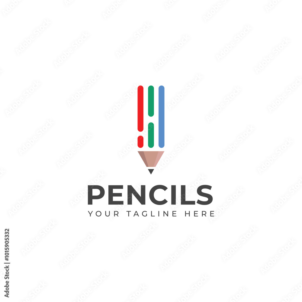 Fototapeta premium Creative Pencil vector logo design 
