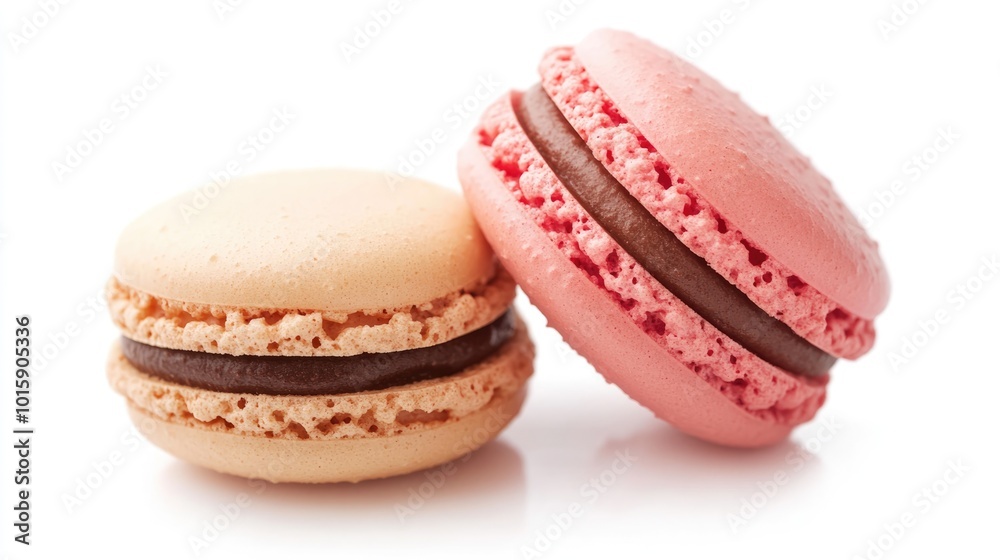 Delicious macaroons on a white background Delicious macaroons on a white background