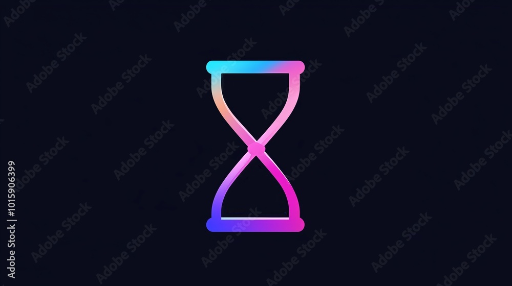 minimalist hourglass icon sleek design contrasting background time management symbol minimalist hourglass icon sleek design contrasting background time management symbol