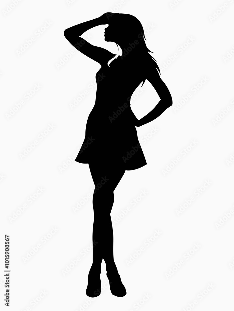 silhouette of a woman on a white background, vector illustration silhouette of a woman on a white background, vector illustration