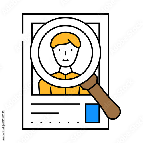 forward qualified lead line icon vector. forward qualified lead sign. isolated symbol illustration