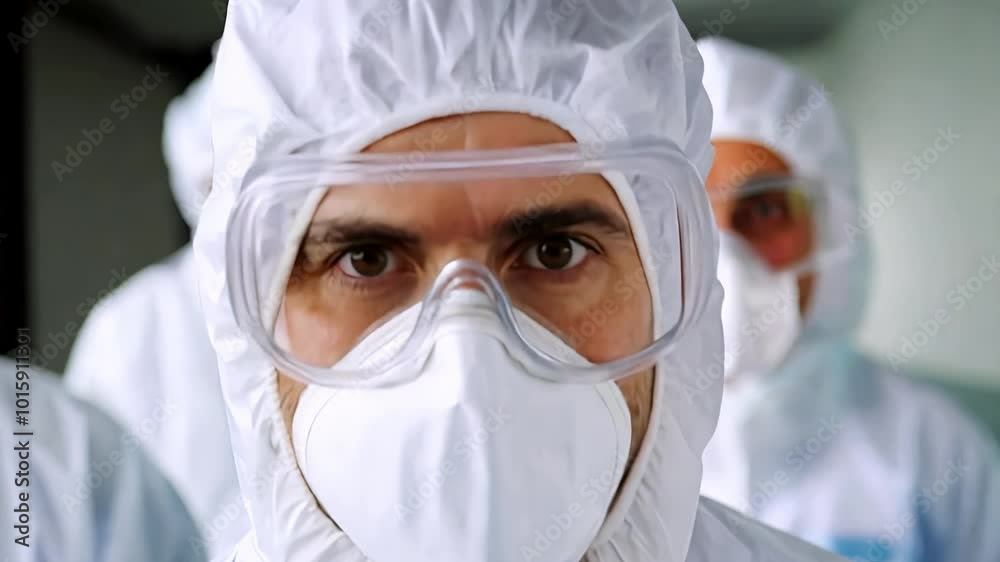 Healthcare workers in protective gear go to fight viral and bacterial threats Healthcare workers in protective gear go to fight viral and bacterial threats