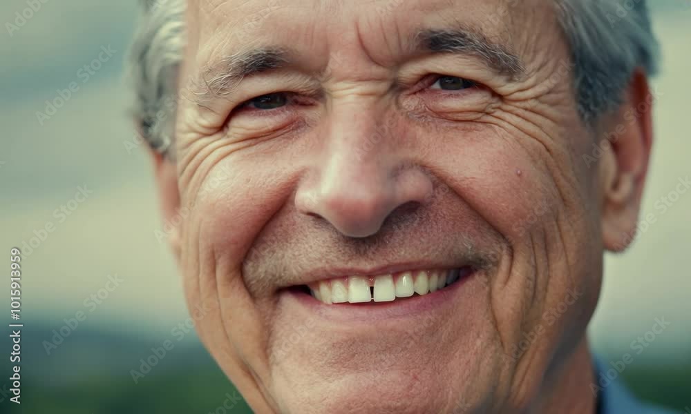 Smiling Senior Man Close-up Smiling Senior Man Close-up