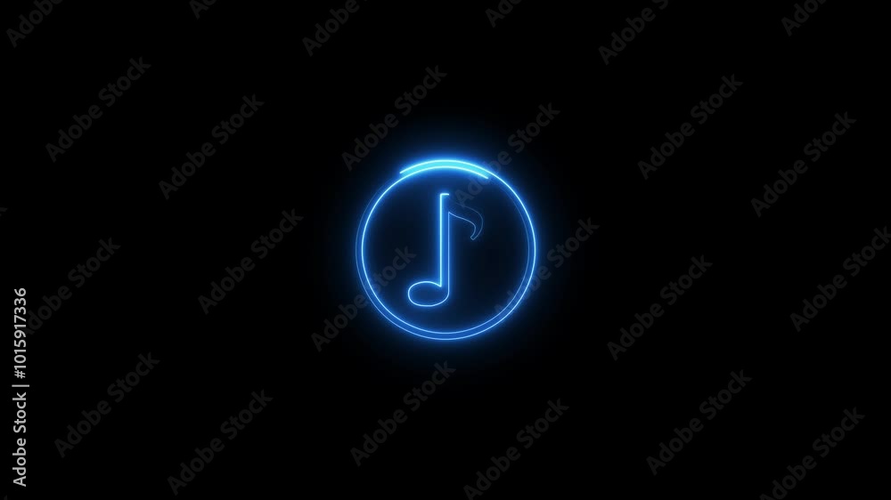 Neon Play button icon animation, on black background. Digital Neon Light Music play button symbol animated background. Neon Play button icon animation, on black background. Digital Neon Light Music play button symbol animated background.