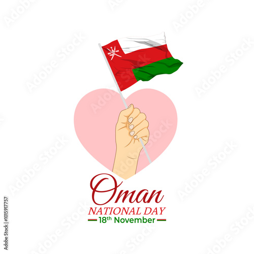 Vector illustration of Oman National Day social media template