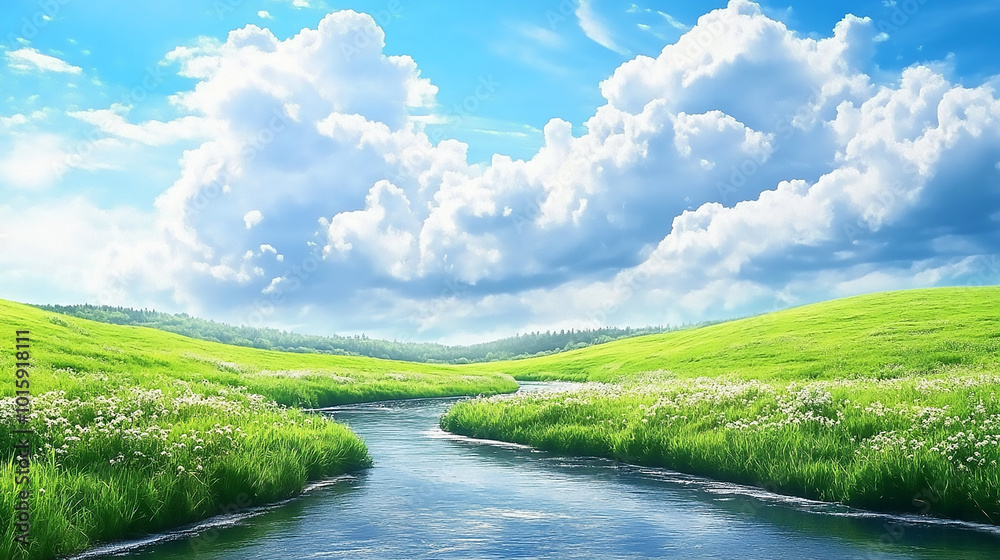 Obraz premium Aerial view of the winding river Don, Voronezh region Russia