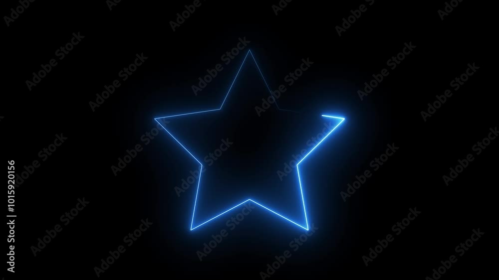 Abstract neon star loading icon background 4k animation video. neon line background. Abstract neon star loading icon background 4k animation video. neon line background.