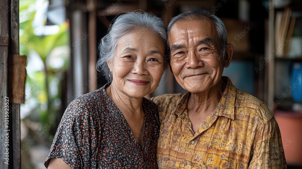 portrait of senior couple portrait of senior couple