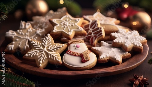 Christmas Cookies with Icing Designs