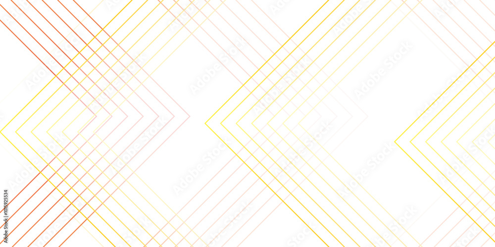 Modern, simple vector stripe line technology pattern. Minimal, clean white and gold background with realistic lines. Futuristic digital landscape with linear elements