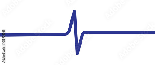 Blue heartbeat line vector icon. ECG heartbeat line diagram isolated on white background cardiology healthcare concept. Adobe Illustrator Artwork