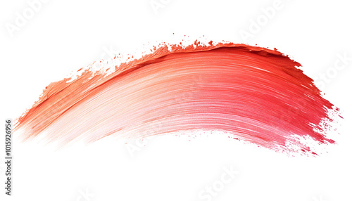 Soft pastel peach watercolor brush stroke, blending smoothly into white, isolated background