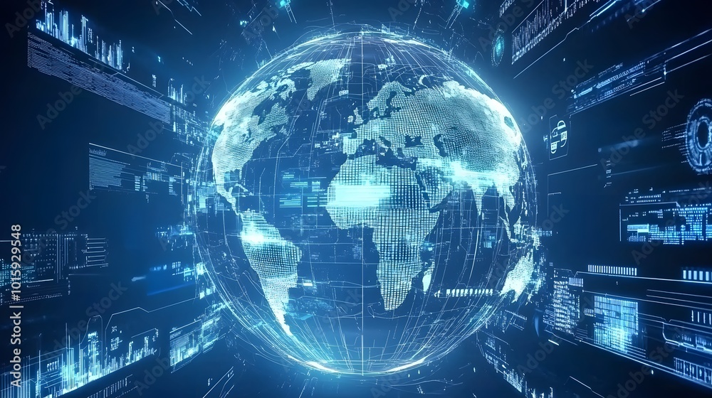 Digital World Futuristic Technology Global Network Digital Globe Network Connectivity World Map Digital World Futuristic Technology Global Network Digital Globe Network Connectivity World Map