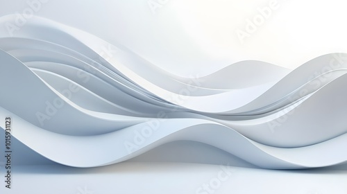 Abstract Wave Background. Minimal White Geometric Wallpaper. 