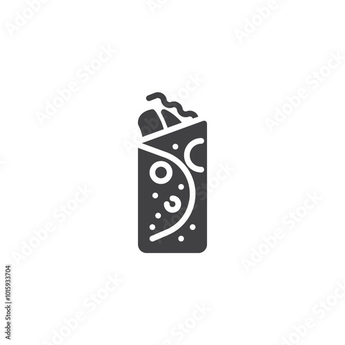 Wrap sandwich with fillings vector icon