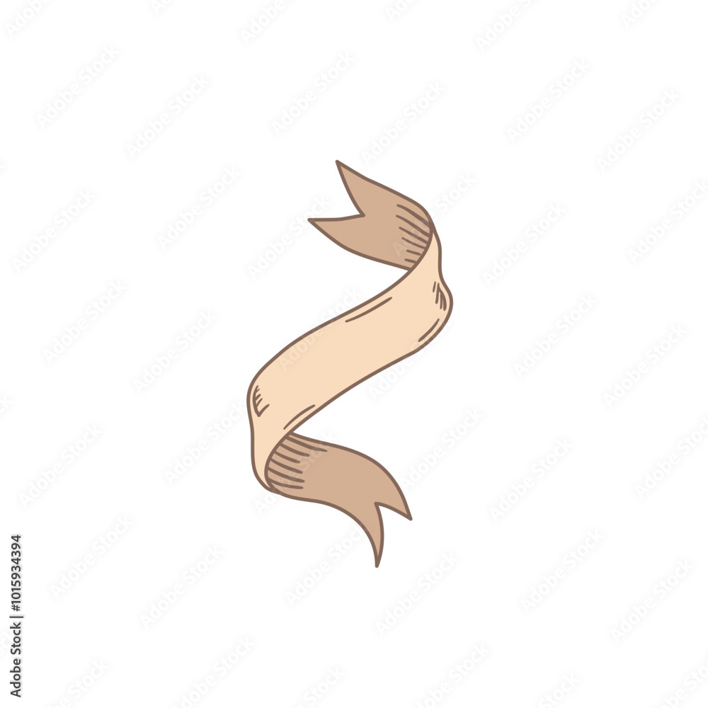 Fototapeta premium Vintage Hand Drawn Ribbon Illustration