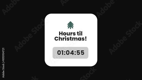 Countdown video, countdown timer to this year's Christmas celebration