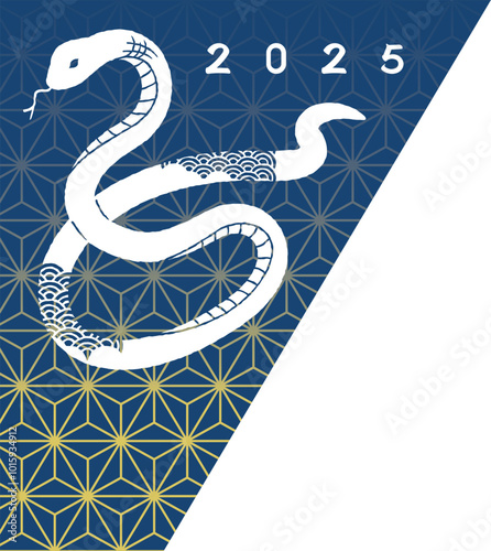 2025年　年賀状素材　巳年