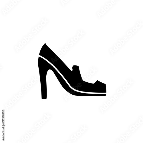 silhouette icon of women's shoes