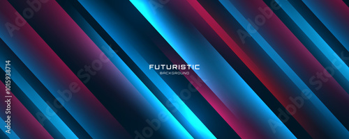 Blue red abstract background overlap layer on dark space with glowing lines effect decoration. Modern graphic design element cutout shape style concept for web banner, flyer, card, or brochure cover