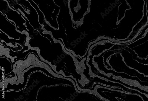 Marble black texture, wavy texture background	

