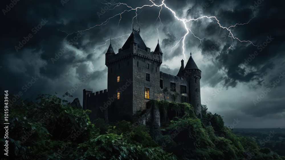 halloween castle in the night halloween castle in the night