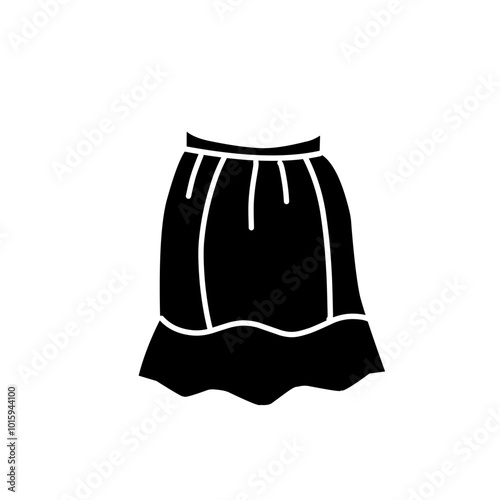 silhouette of women's skirt