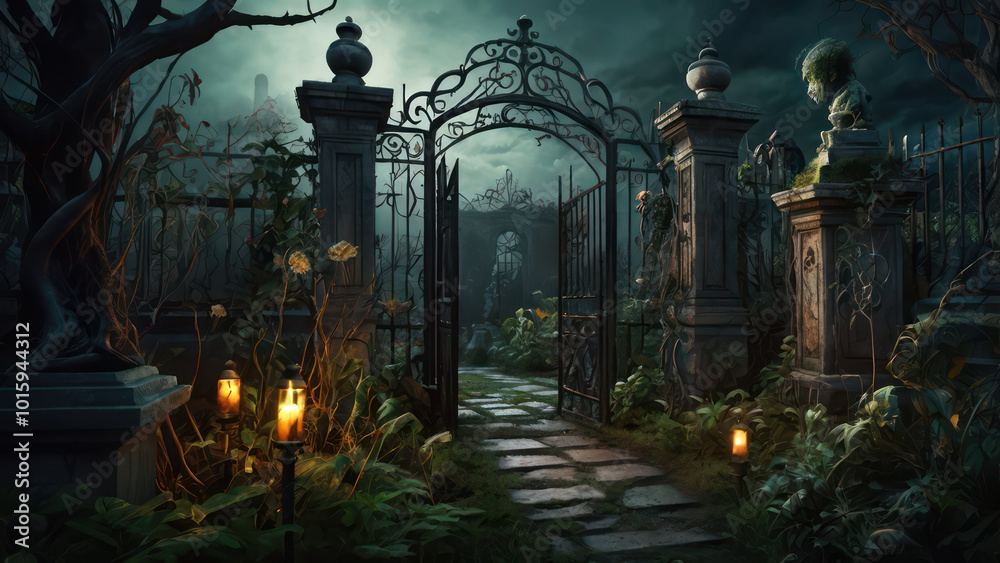 spooky halloween night in the garden spooky halloween night in the garden
