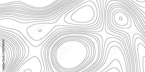 Landscape geodesy topographic map lines abstract blank detailed contour map black and white background topographic cartography, black on white contours topography stylized height of the lines map.