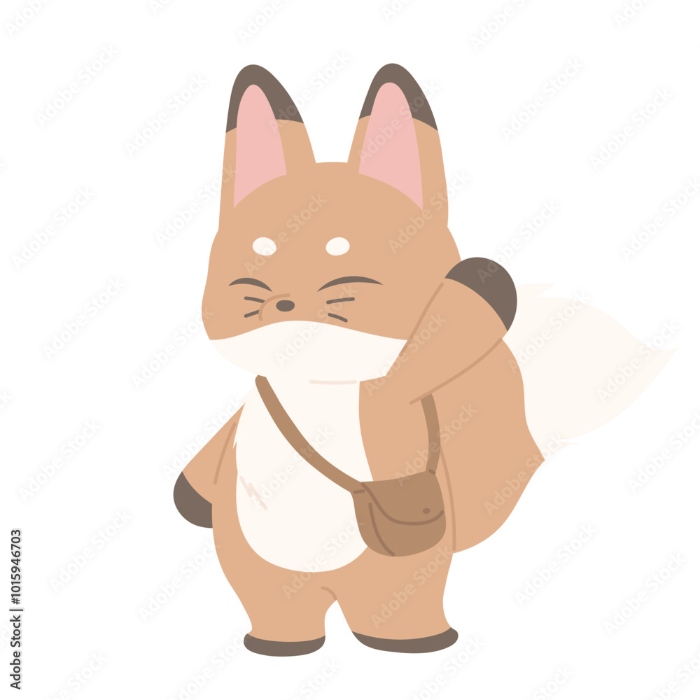 Obraz premium Fox Animal Holiday Illustration