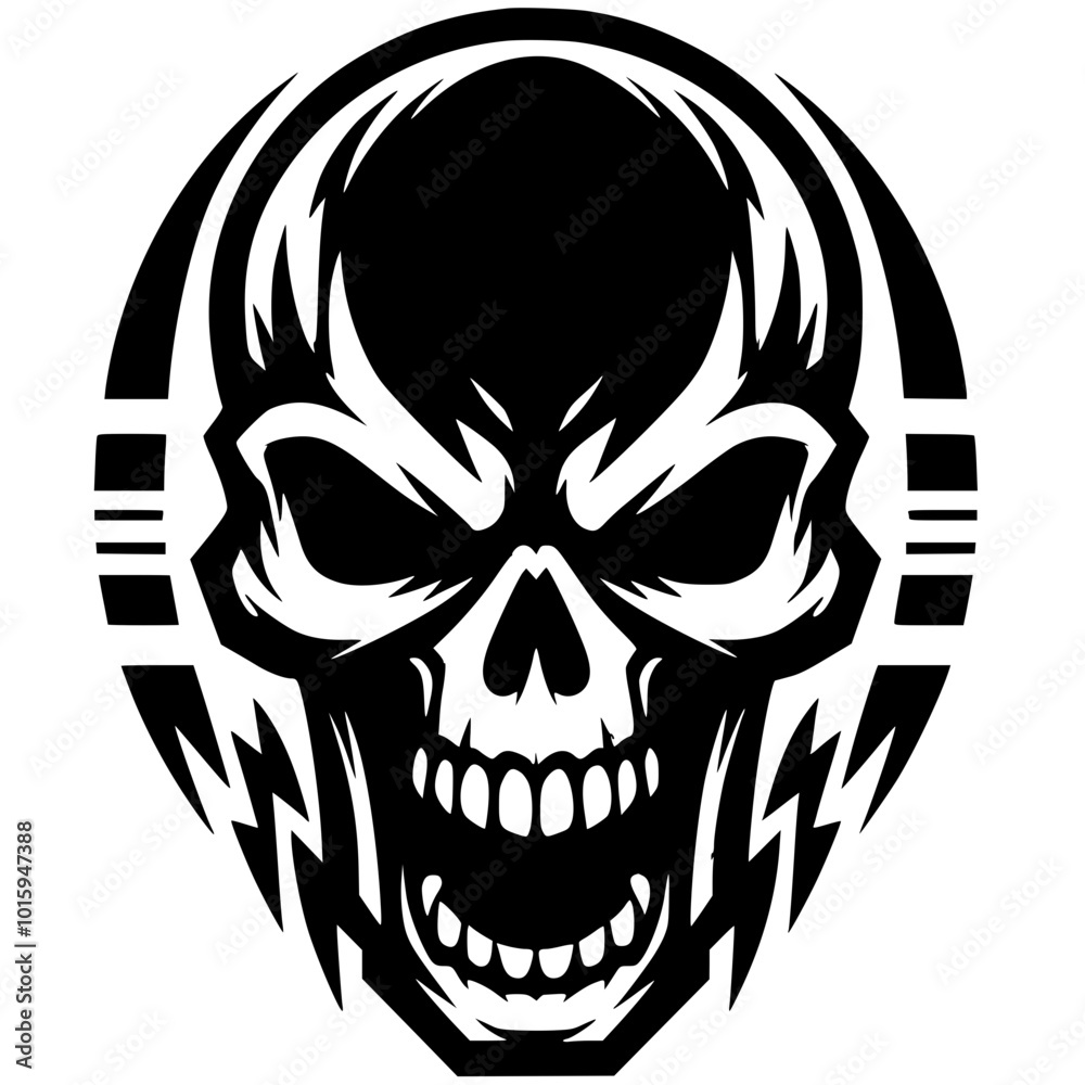 Fototapeta premium Black skull vector