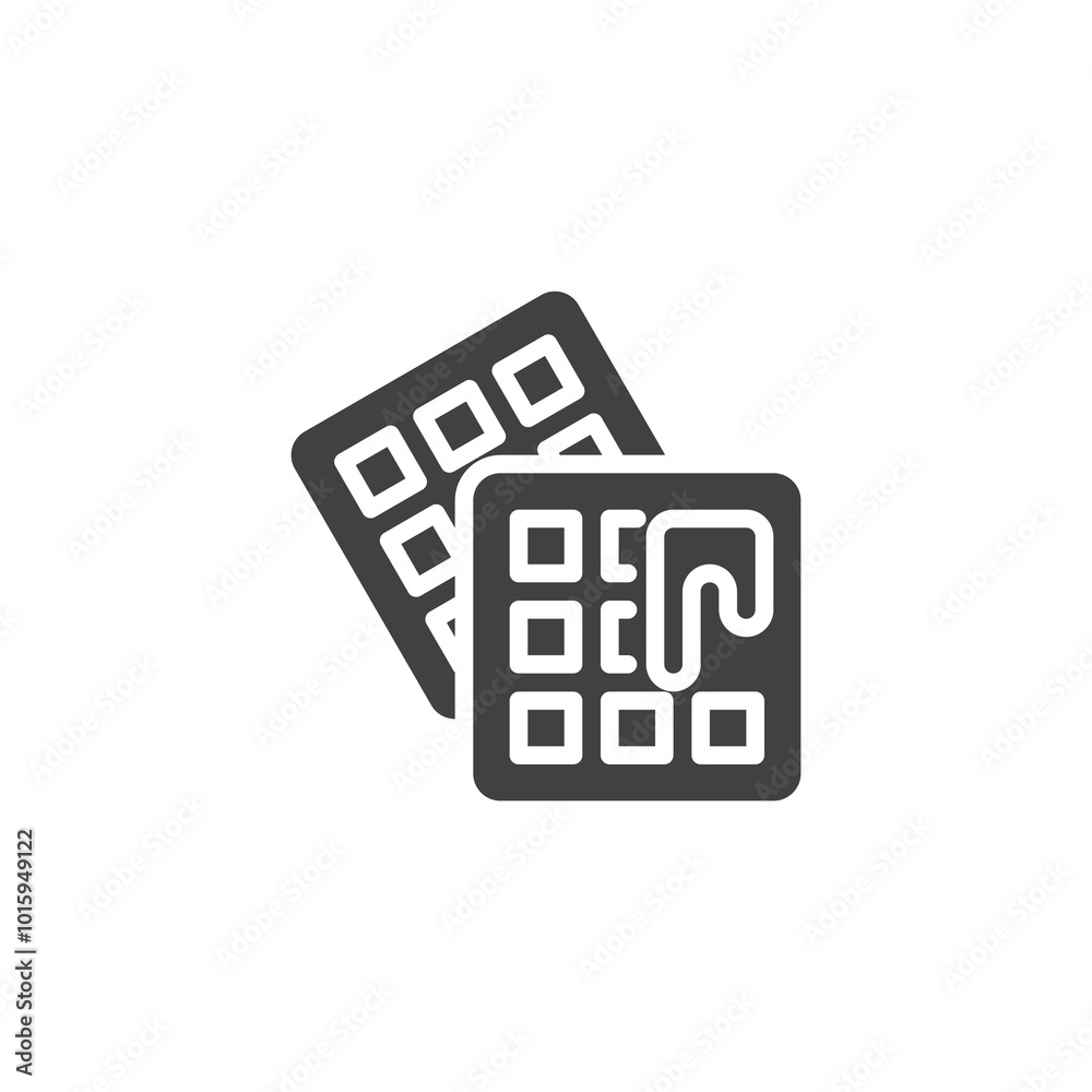 Waffle with syrup vector icon Waffle with syrup vector icon