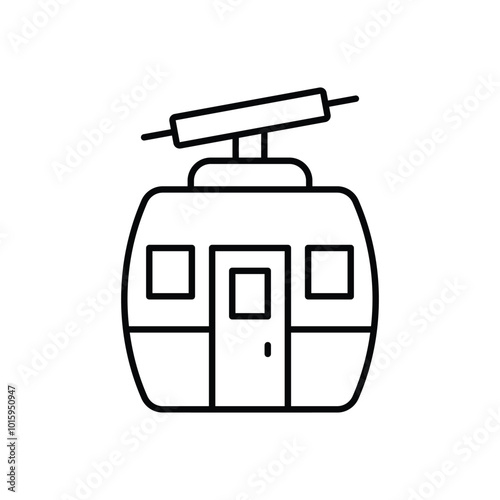 Cable Car vector icon