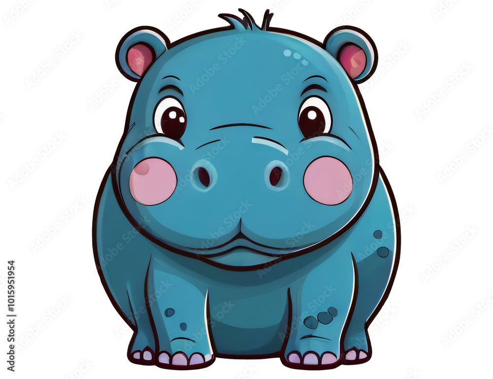 Fototapeta premium hippo sticker