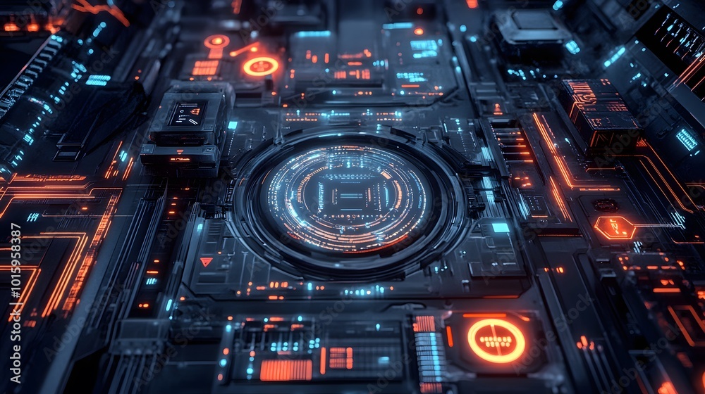 Obraz premium futuristic technology background. 