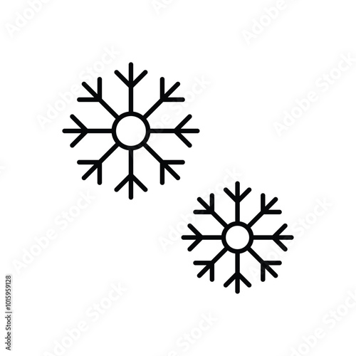 Winter Snowflake vector icon