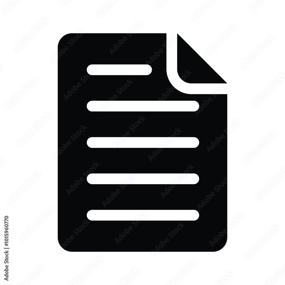 A simple document icon symbolizing paperwork, reports, or files A simple document icon symbolizing paperwork, reports, or files