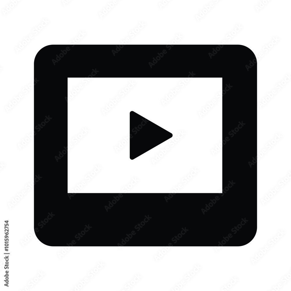 A video player screen representing media, playback, or content streaming A video player screen representing media, playback, or content streaming