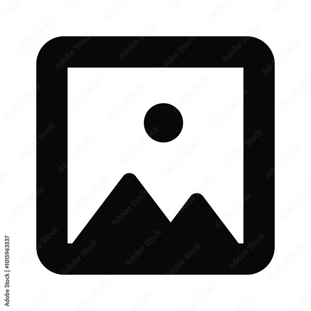 A framed image icon, representing photos, pictures, and gallery A framed image icon, representing photos, pictures, and gallery