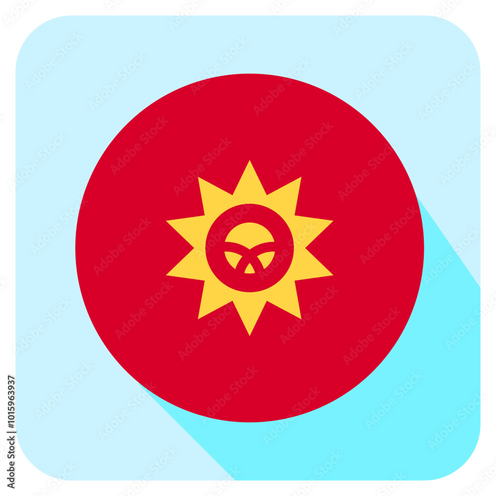 Vector Icon for Kyrgyzstan, country, national, flag, world flag Vector Icon for Kyrgyzstan, country, national, flag, world flag
