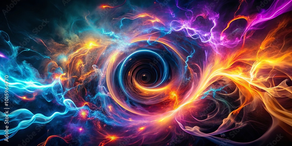 Cosmic Dance of Light and Shadow A swirling vortex of energy and ethereal forms, illuminated by bursts of vibrant colors. Cosmic Dance of Light and Shadow A swirling vortex of energy and ethereal forms, illuminated by bursts of vibrant colors.