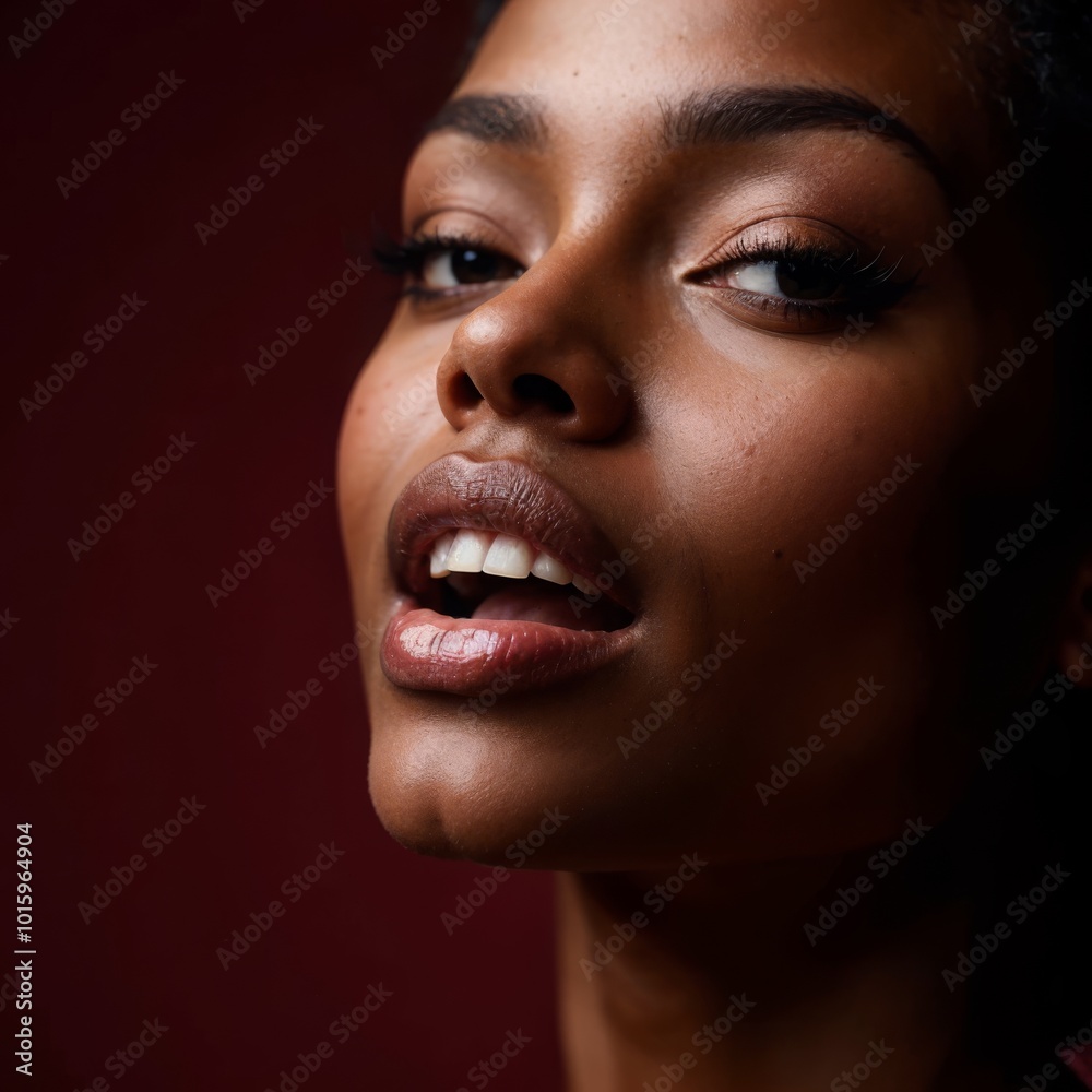 Sensual Lips and Bright Eyes