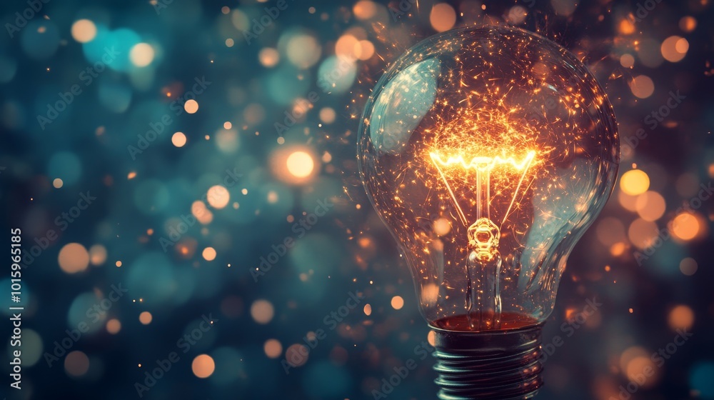 Showcase the power of innovation with a captivating background featuring a prominent idea symbol, such as a glowing lightbulb or a spark of creativity, to represent inspiration and inventive thinking Showcase the power of innovation with a captivating background featuring a prominent idea symbol, such as a glowing lightbulb or a spark of creativity, to represent inspiration and inventive thinking