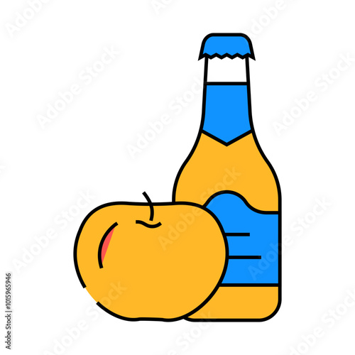 cider apple line icon vector. cider apple sign. isolated symbol illustration