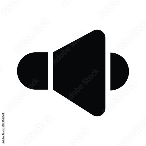 A speaker symbolizing sound, announcements, or broadcasting