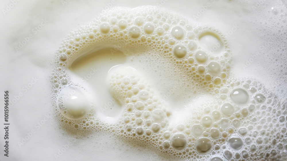 Bubbles in soybean milk Bubbles in soybean milk