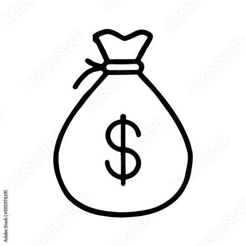 Money bag outline