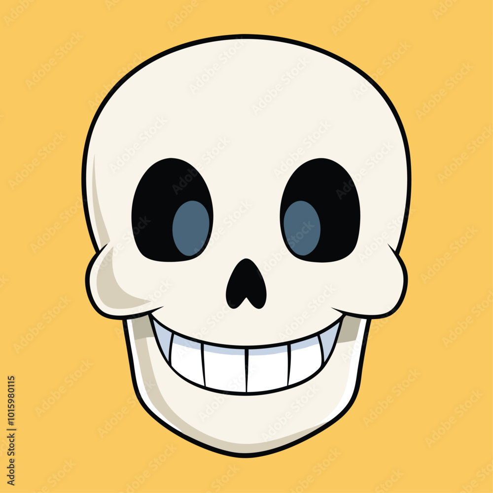 Cute Skeleton Skull Vector - Logo, Mascot, and T-Shirt Design Cute Skeleton Skull Vector - Logo, Mascot, and T-Shirt Design