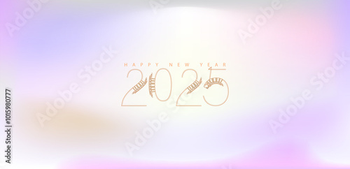 Festive background featuring colorful confetti and Happy New Year 2025 text in a joyful design