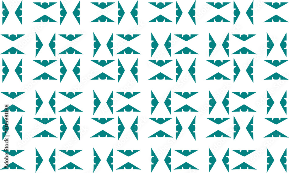 Turbine patchwork green and white triangle background repeat pattern, replete image, design for fabric printing Turbine patchwork green and white triangle background repeat pattern, replete image, design for fabric printing
